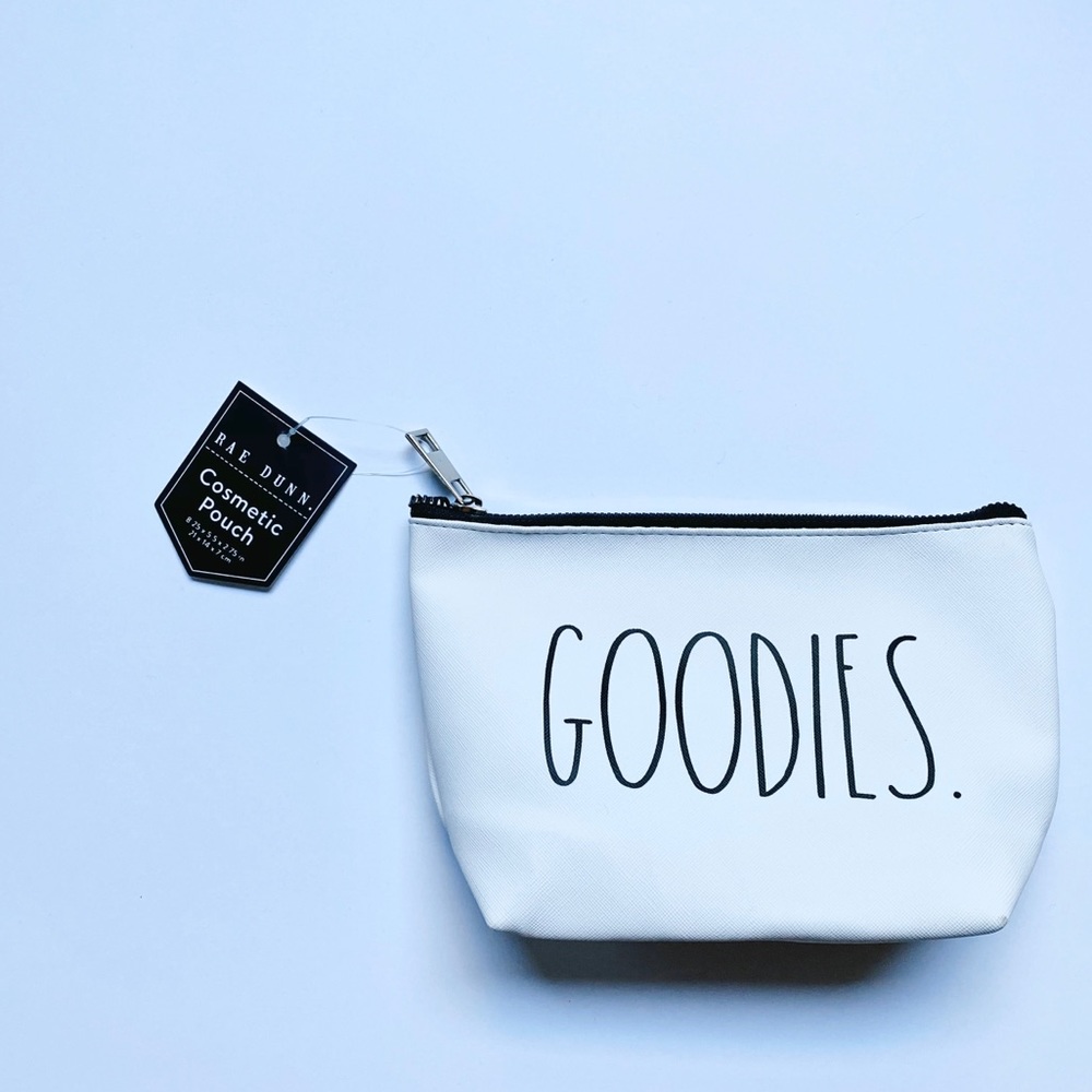 Rae Dunn White Goodies Makeup Bag